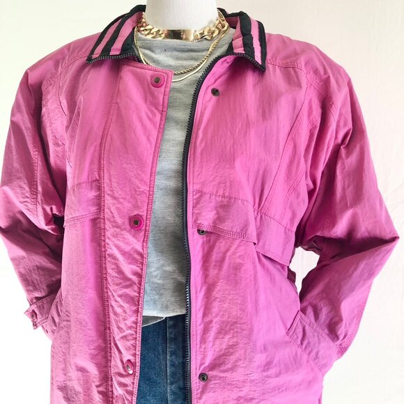 Vintage Pink Insulated Ski Coat Women's Petite - Picture 2 of 14